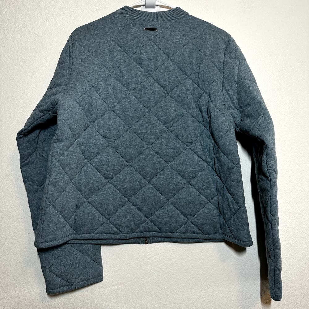 Carve Billie Bomber Quilted Jacket Long Sleeve Full Zip Front Pockets Blue Large - Picture 4 of 4